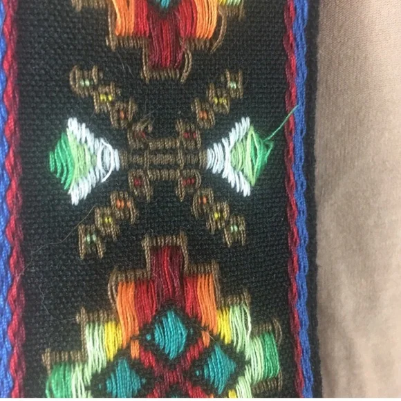 POL kimono sleeve open tan Aztec print open front cardigan western boho size M - Picture 8 of 8